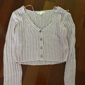 Aeropostale Women's Purple Button-Up Cardigan